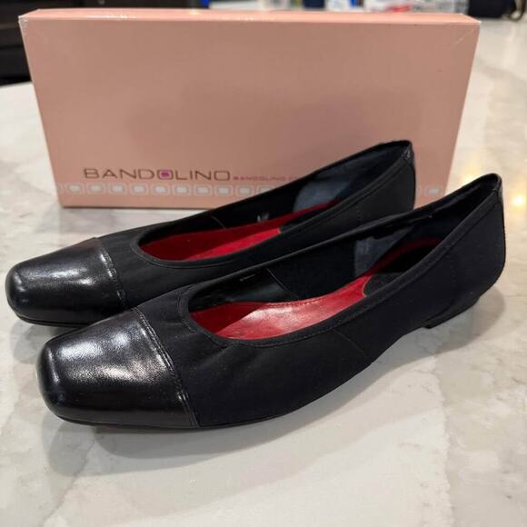 Bandolino BDGalaxy Ballet Slip On Flats Women's 7.5M Black Fabric Upper Cap Toe - Picture 4 of 10
